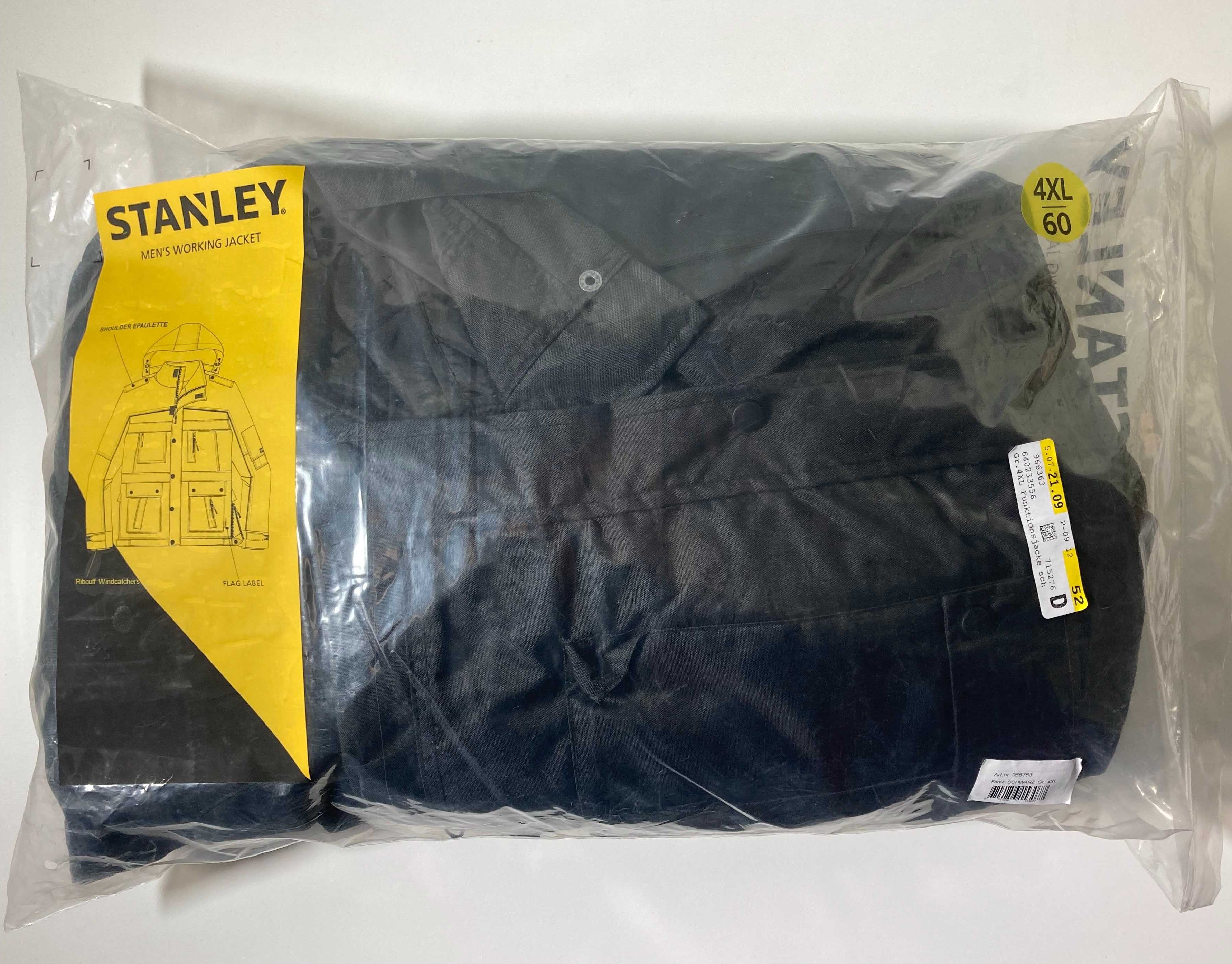 Funkcjonalna kurtka robocza czarna Stanley 4XL