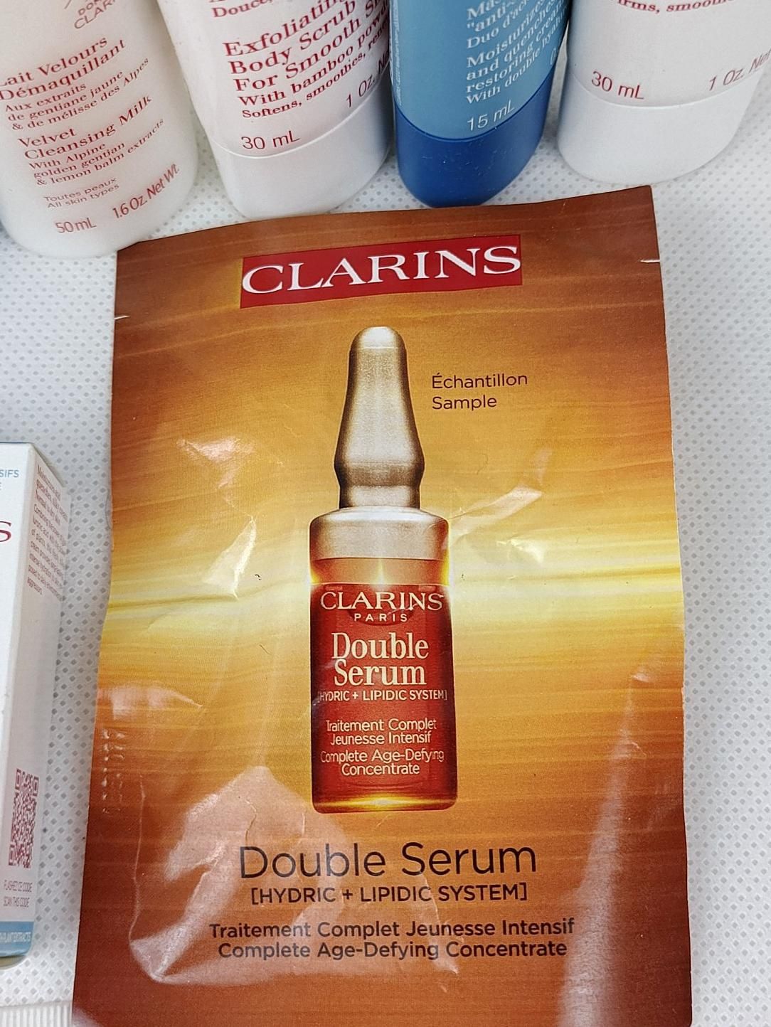 Clarins zestaw kosmetyków okazja nowe double serum