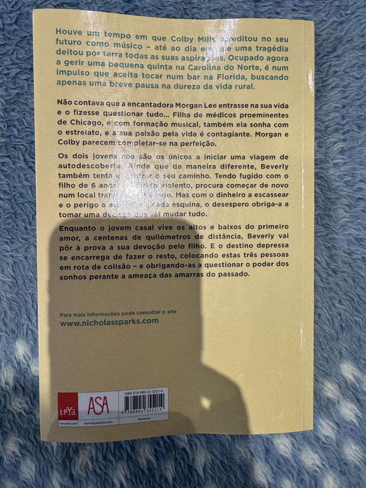 Livro Nicholas Sparks - Um sonho só nosso