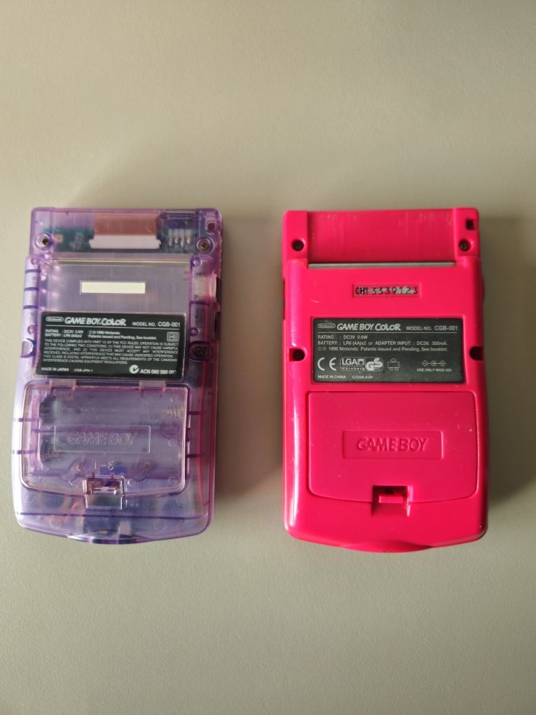 Gameboy Color Transparente Roxo e Vermelho