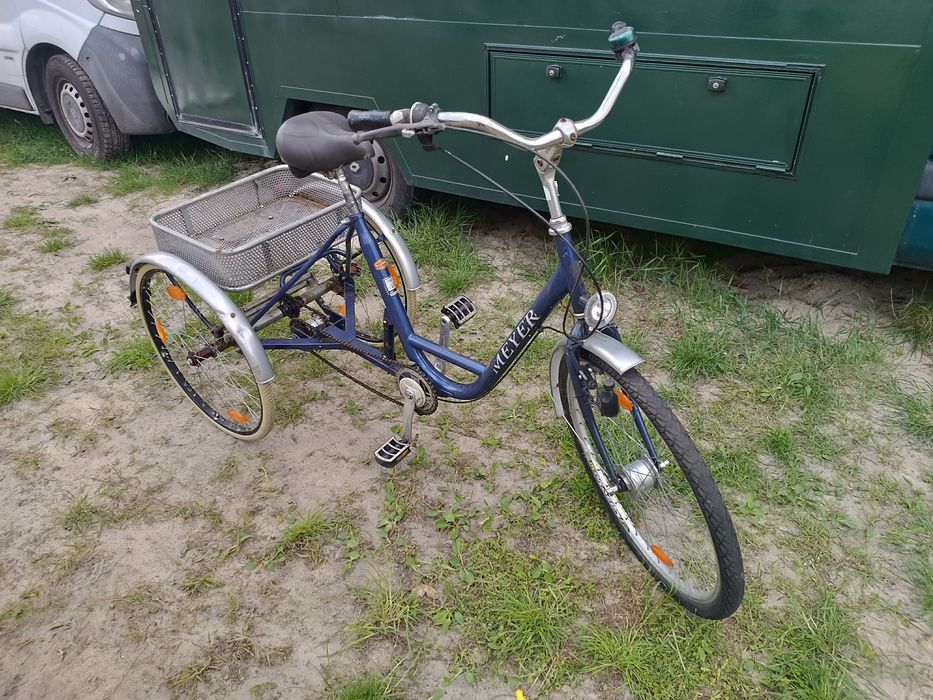 Rower trzykołowy trójkołowy mechanizm różnicowy