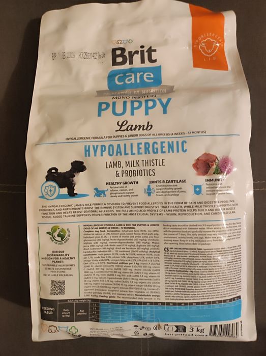 Karma dla psa BRIT Care Hypoallergenic Puppy Jagnięcina 3 kg
