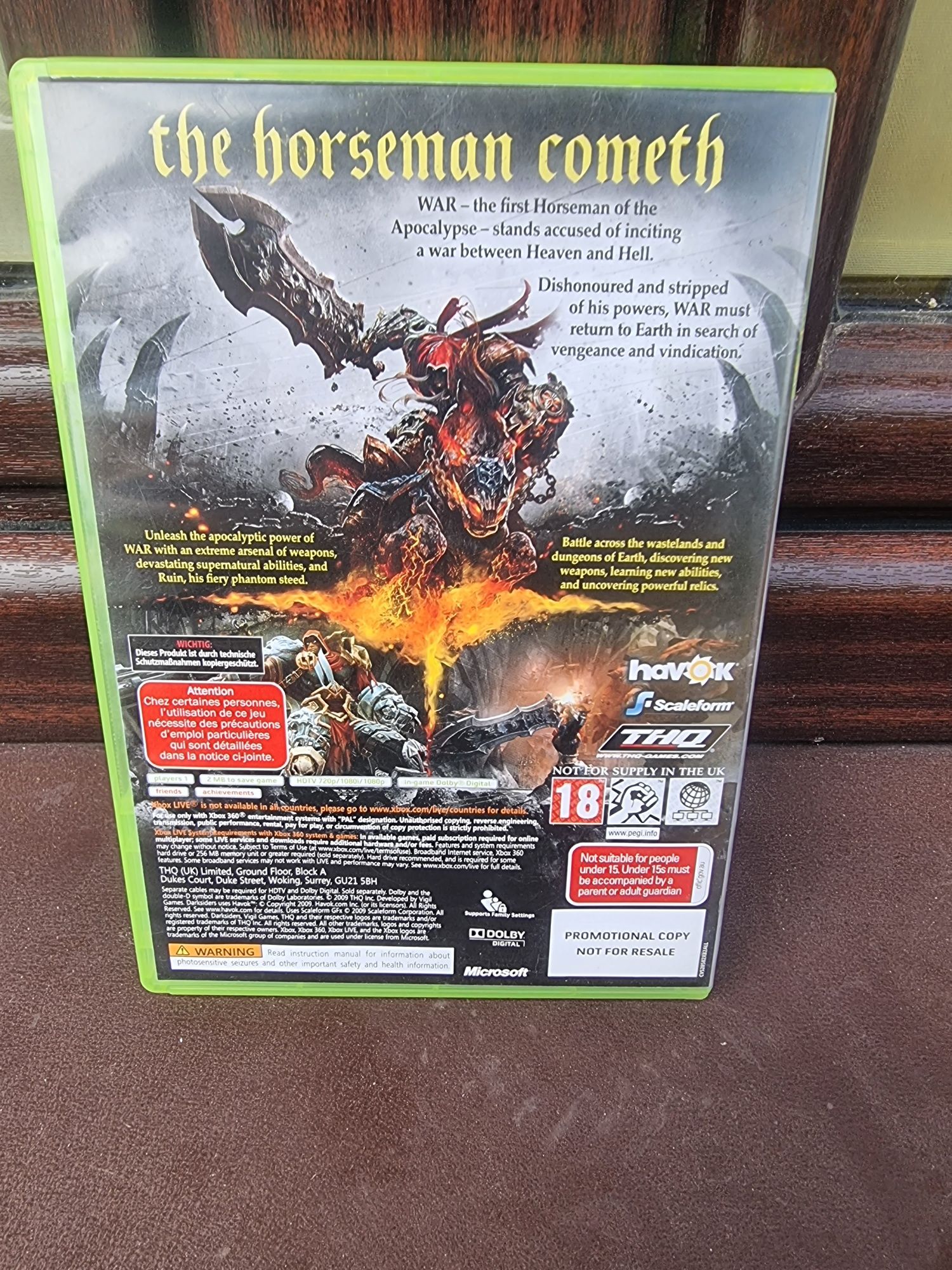 Darksiders promotional copy not for resale xbox360