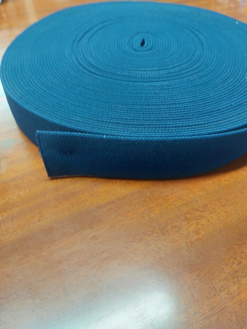 Elastico 4cm preto/ azul
