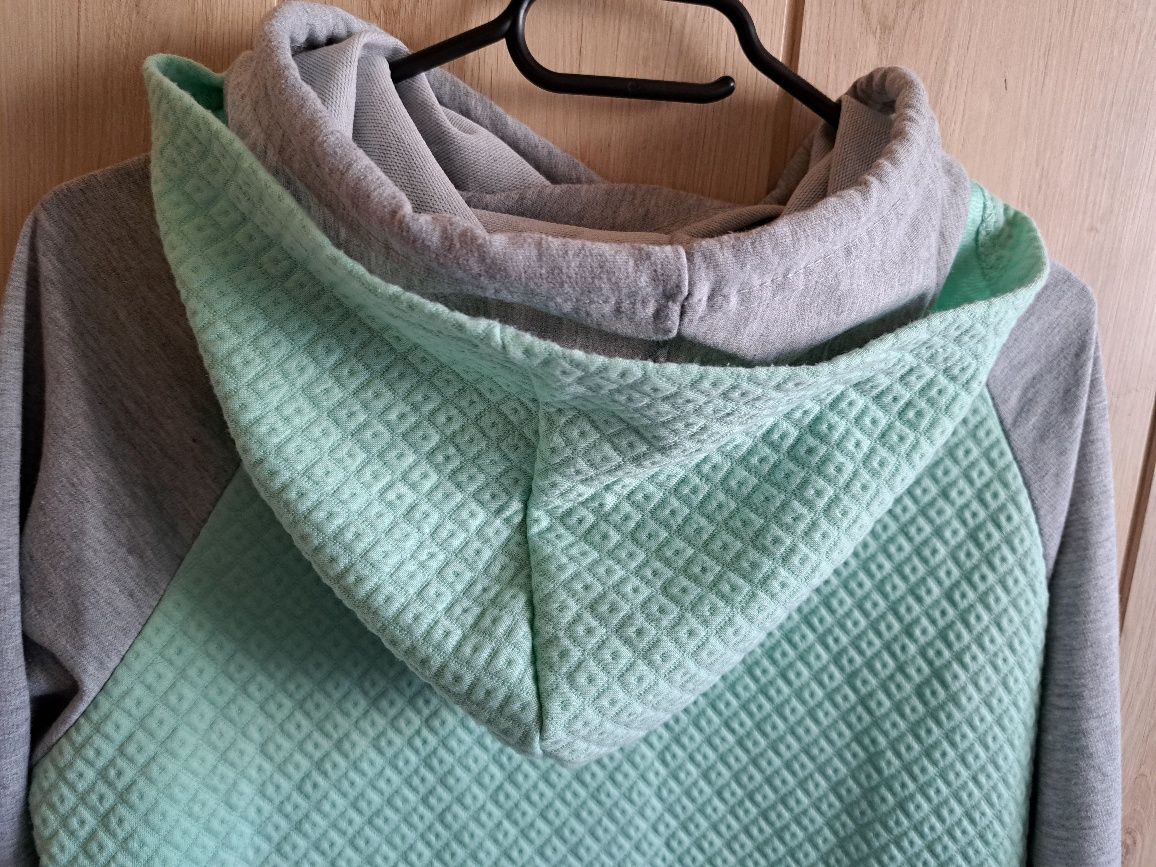 Nowa Bluza damska kolor miętowy z szarym śliczna roz S/36