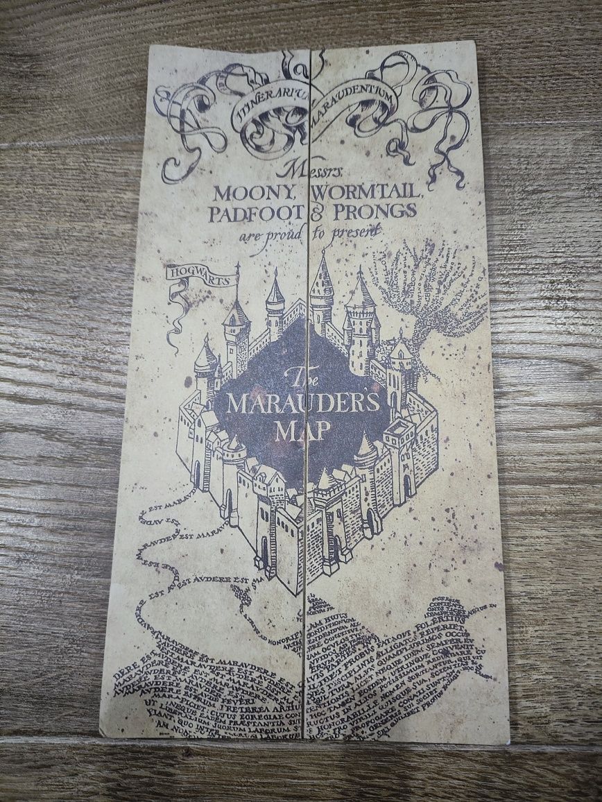 Harry Potter magiczna mapa Hogwartu Huncwotów dla fanów Harrego