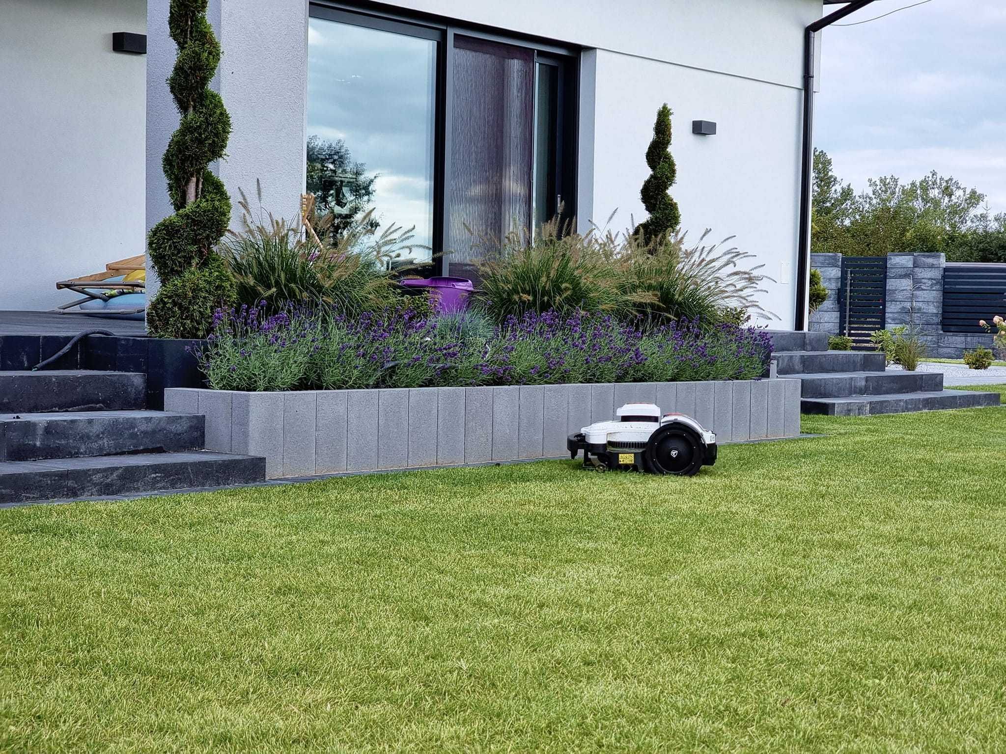 Projektowanie i kompleksowa realizacja ogrodów, roboty koszące