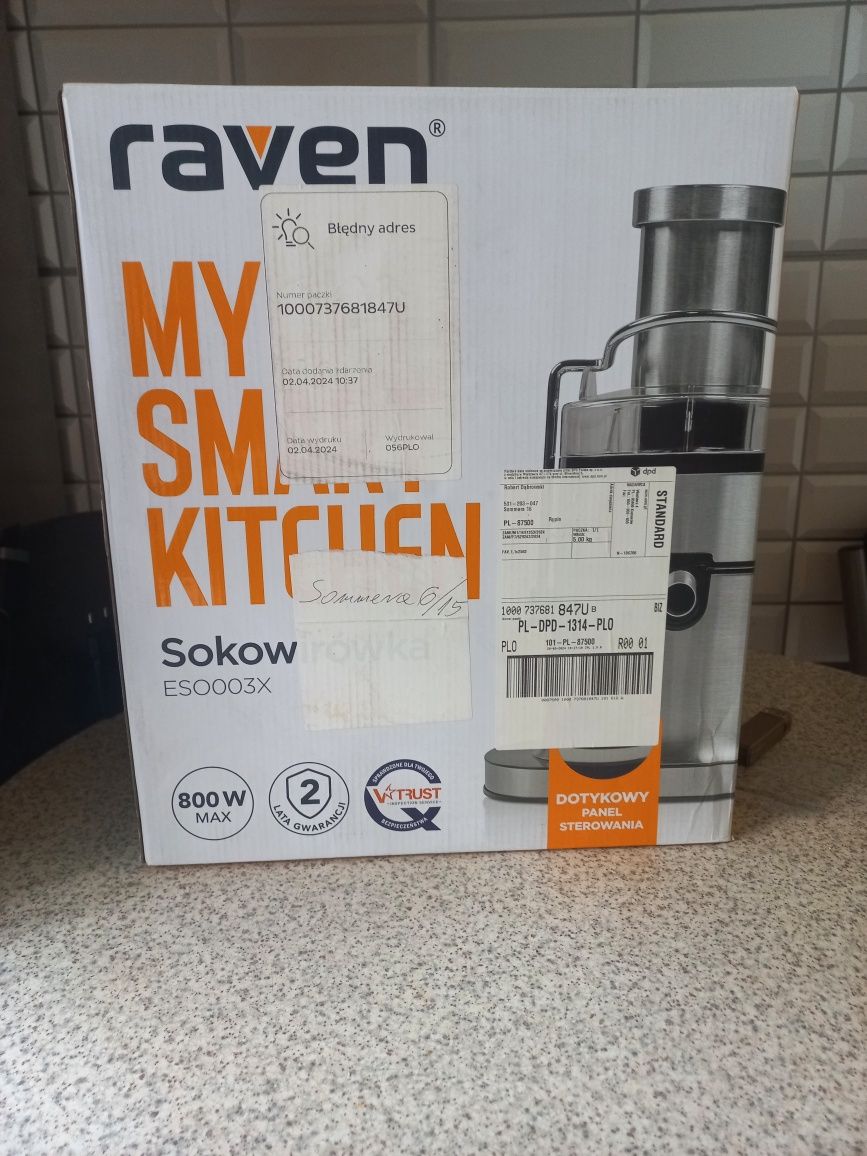 Nowa sokowirówka raven es0003x