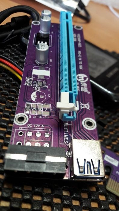 Райзер молекс 002 60см USB PCI-E 1-16x molex