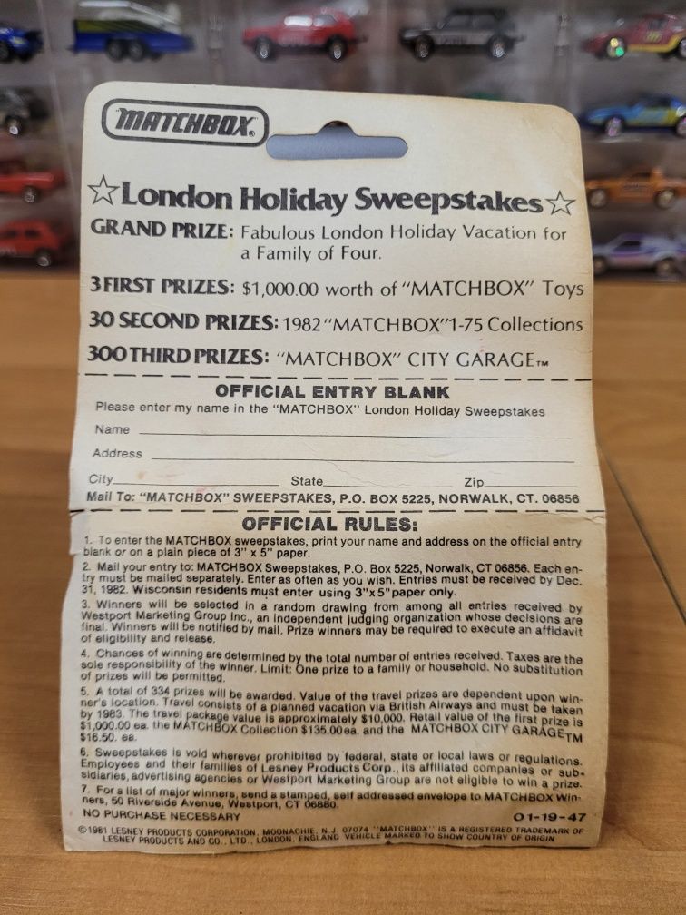 Matchbox Harley Dawidson England 1981r