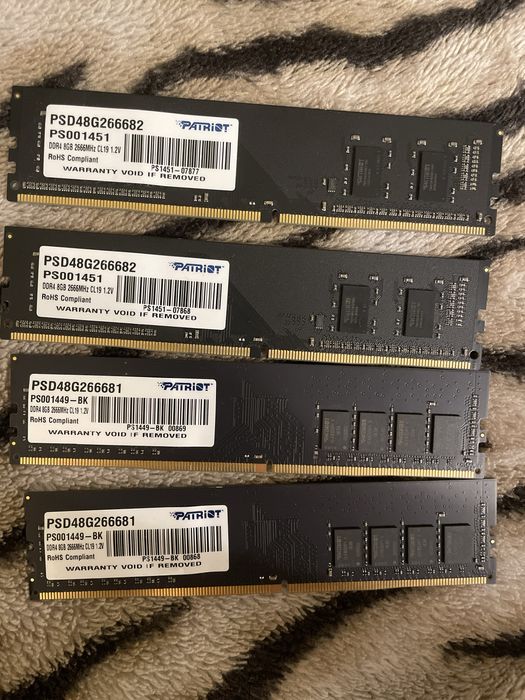 Cena za sztukę Patriot Signature DDR4 8GB 2666MHz (mam 32gb 4x8)