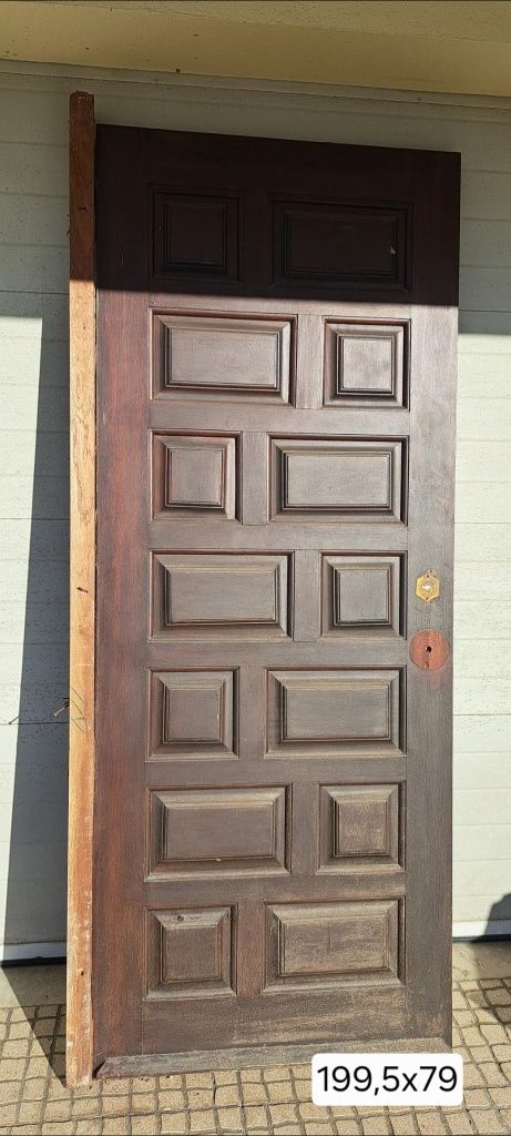 Porta esquerda madeira maciça exótica