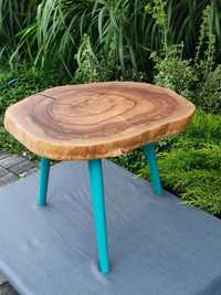 Stolik kawowy orzech stół żywica drewno