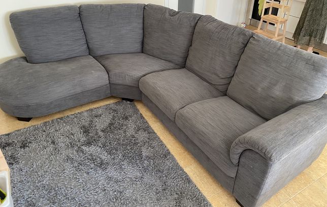 Sofá cinzento grande IKEA