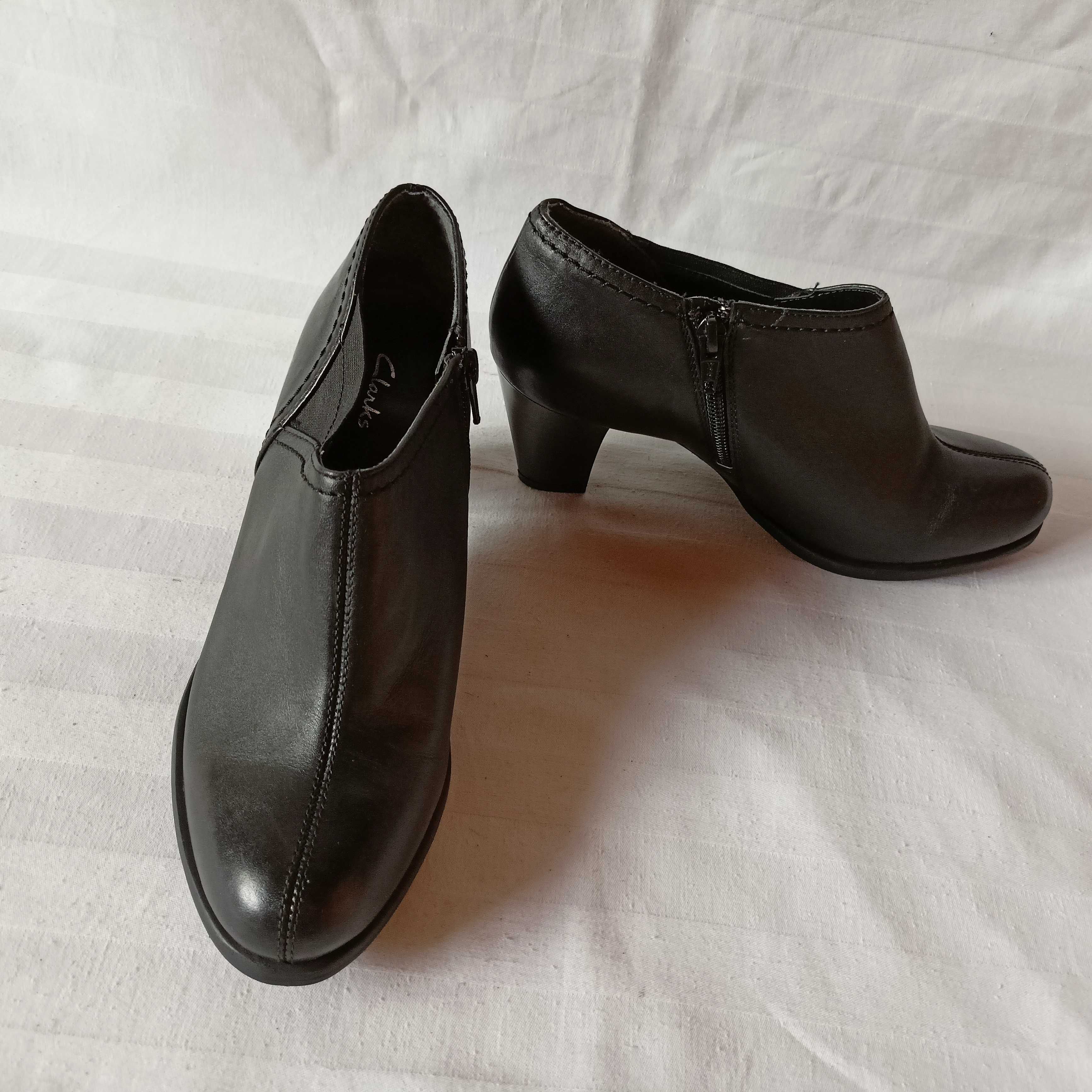 Clarks roz. 38,5 cm/5D/ - dł. wkł.24,5 cm- skóra- stan bdb