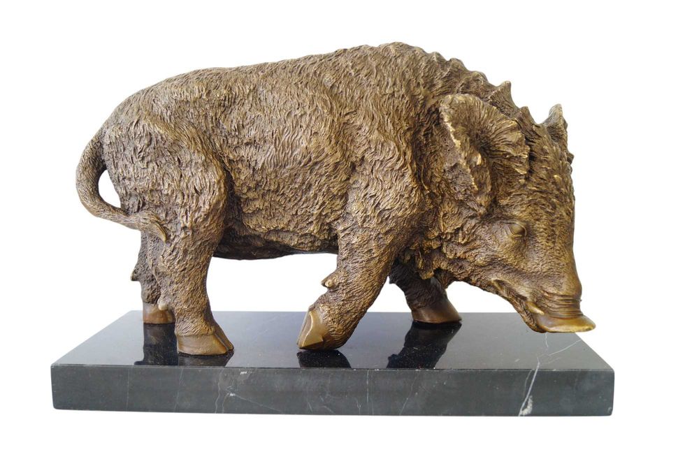 DZIK figura z brązu rzeźba Myśliwska dekoracja prezent