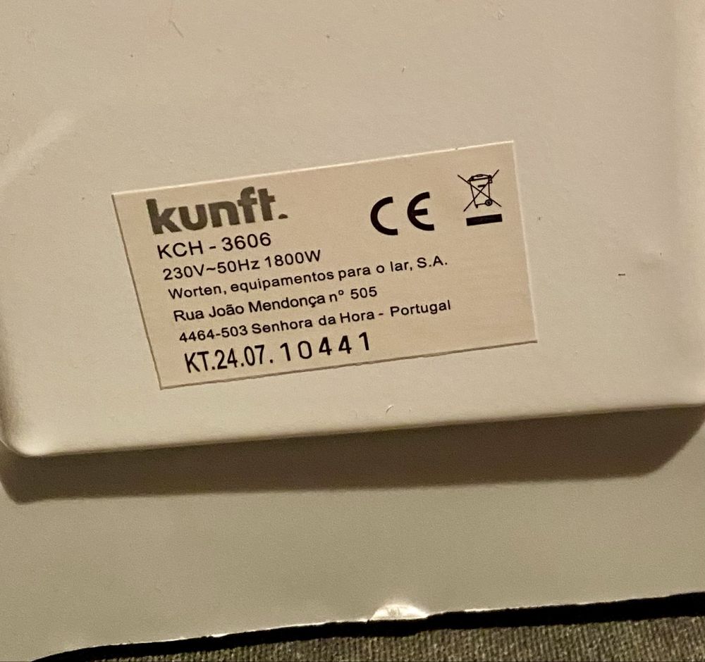 2 Aquecedores Convector KUNFT  1800W - c/ garantia