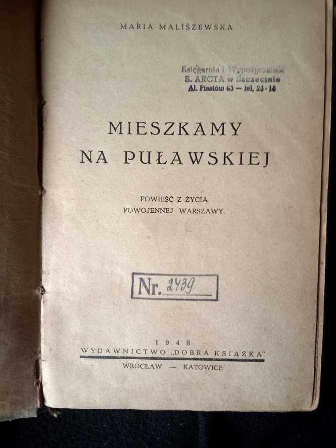 wyd. 1948 | Mieszkamy na Puławskiej [...] - Maria Maliszewska.