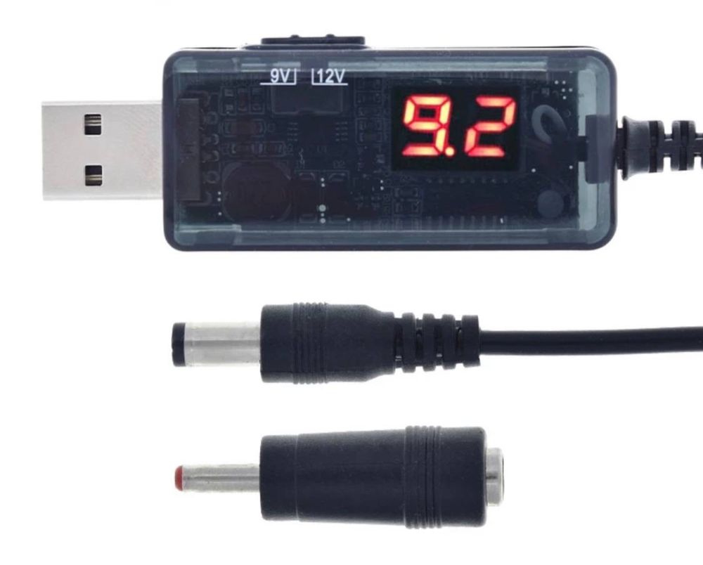 USB кабель повышающий преобразователь для роутера 5 В до 9 В 12 В DC