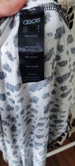 Długa sukienka w panterkę ASOS rozmiar S