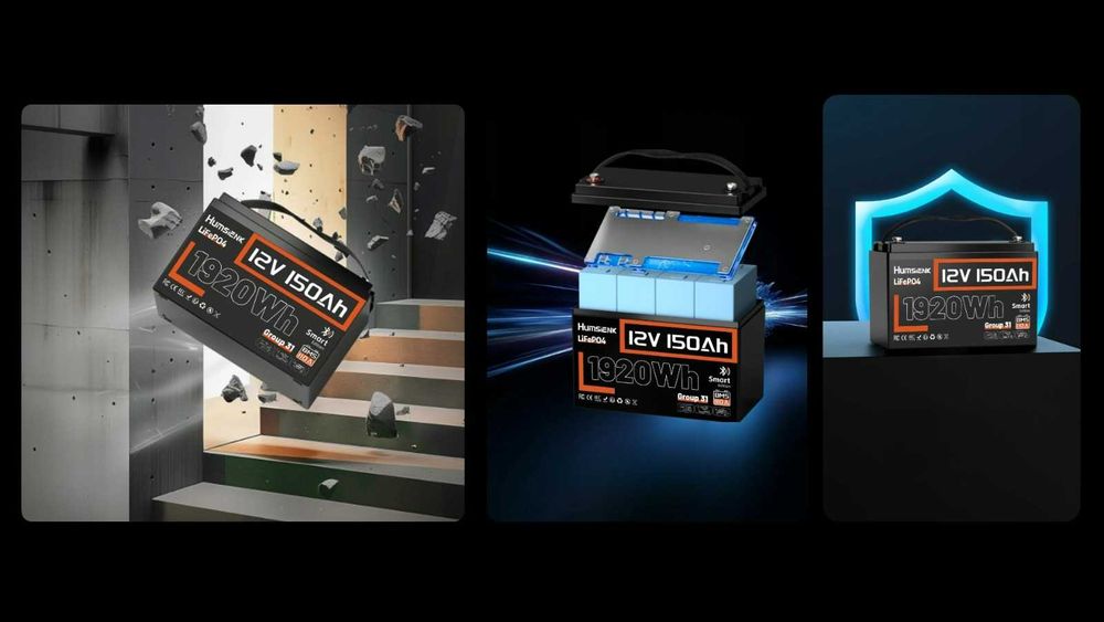 Акумулятор LiFePo4 Humsienk 12V 150Ah. Літій-залізо-фосфатний 1920Wh