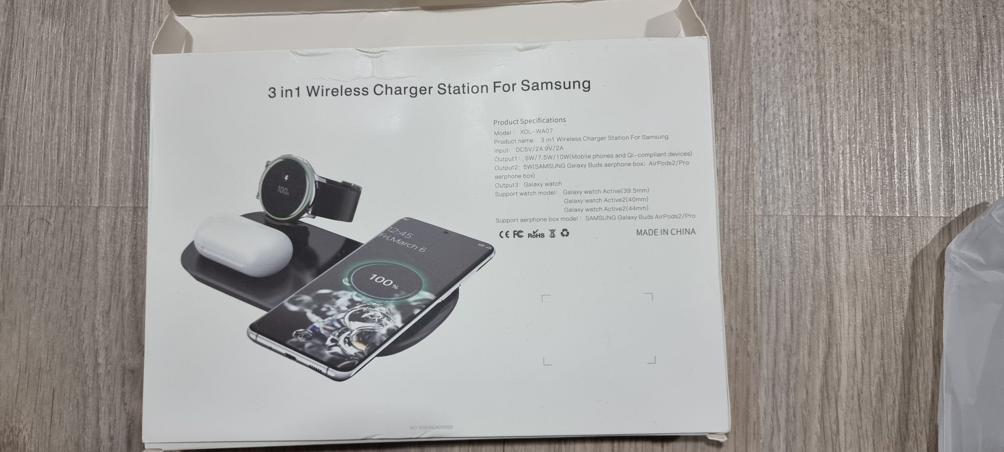3 em 1 wireless charger para Samsung