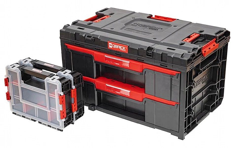 Skrzynka Narzędziowa Z 2 Szufladami + Organizer 300 Qbrick 2.0 One Dra