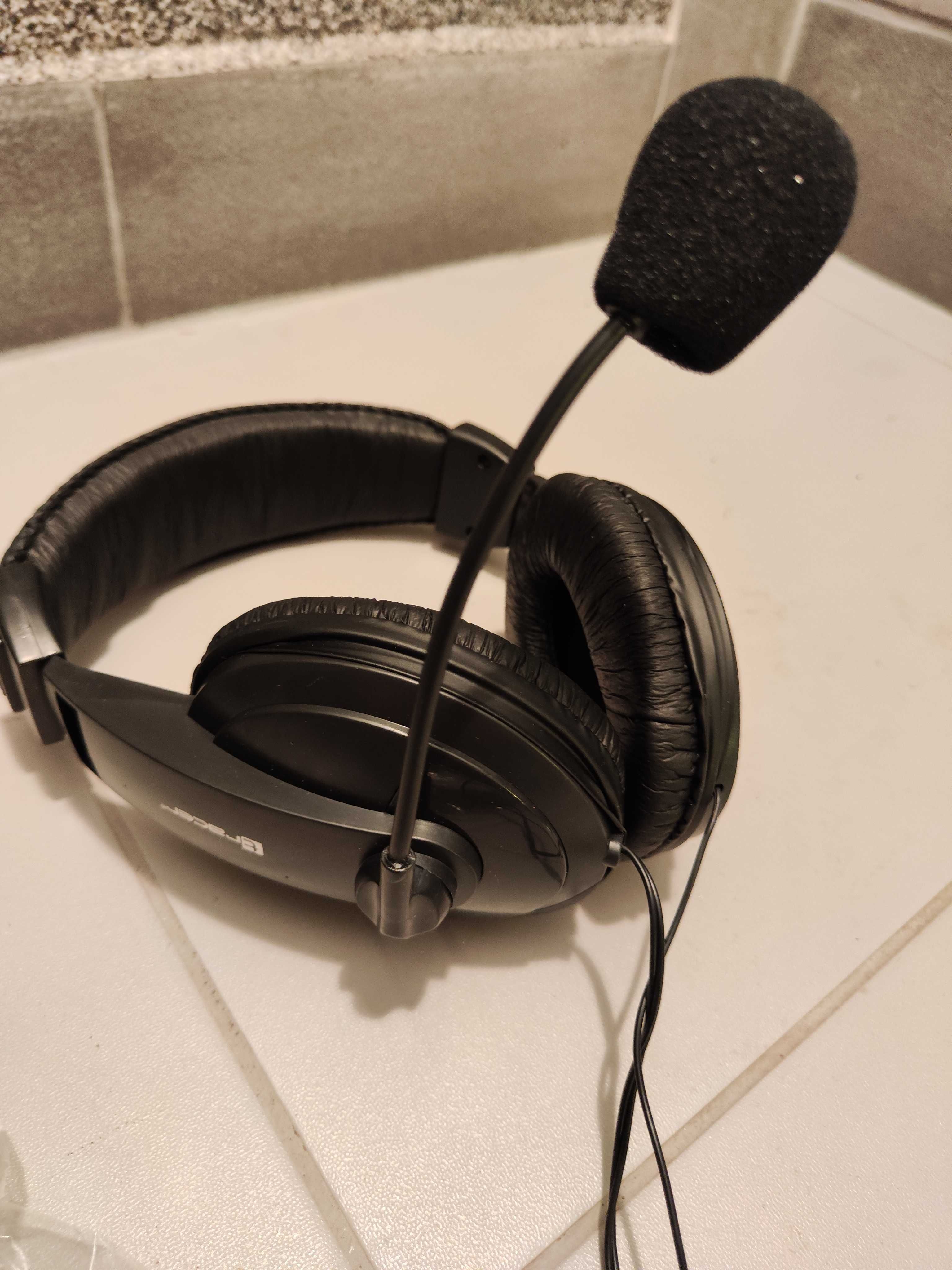 Słuchawki nauszne z mikrofonem NOWE przewodowe