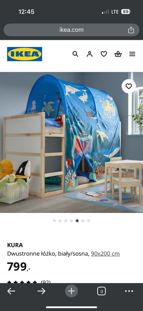 Sprzedam łóżko dziecięce IKEA KURA