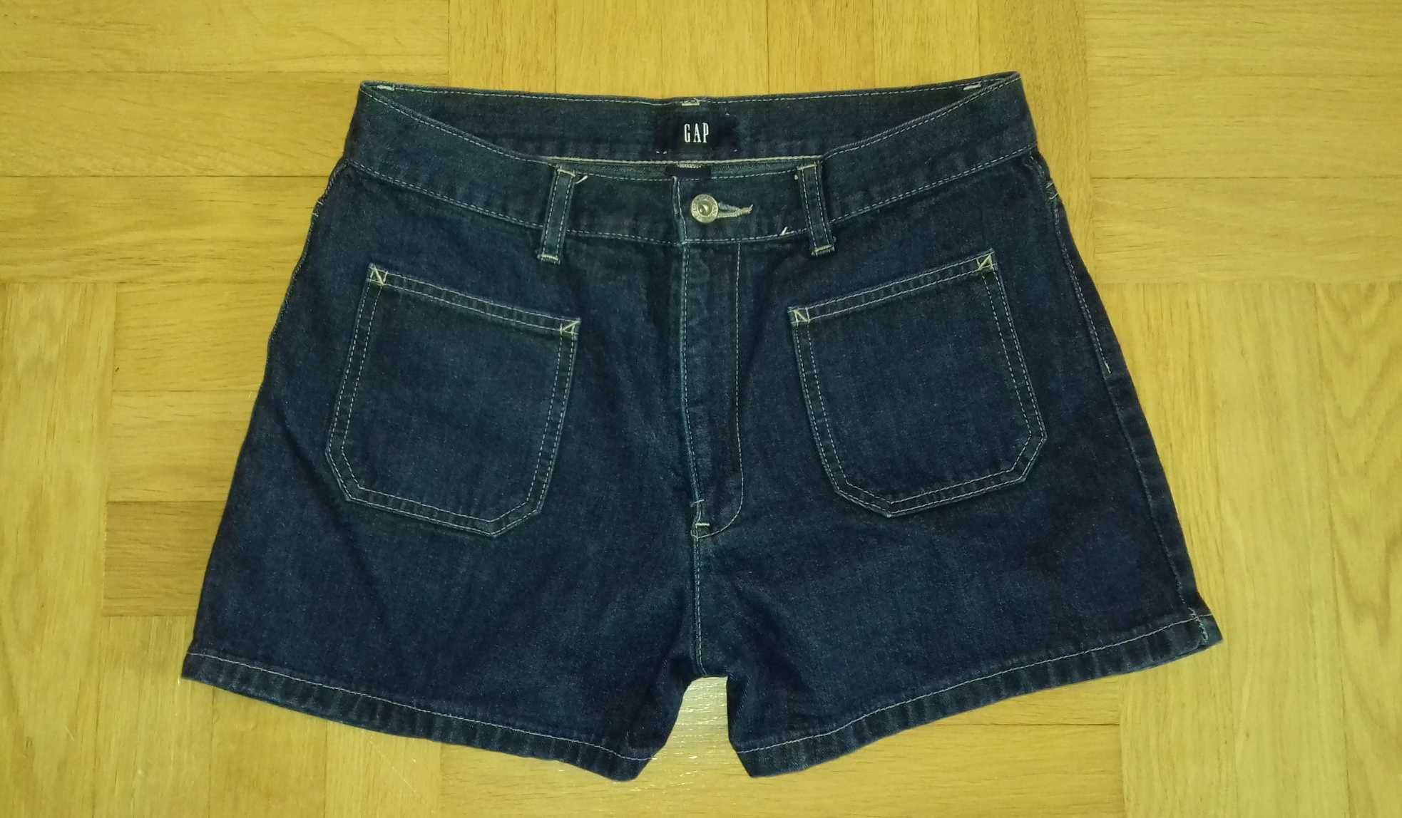 M/L szorty jeansowe GAP krótkie spodenki jeansy wysoki stan