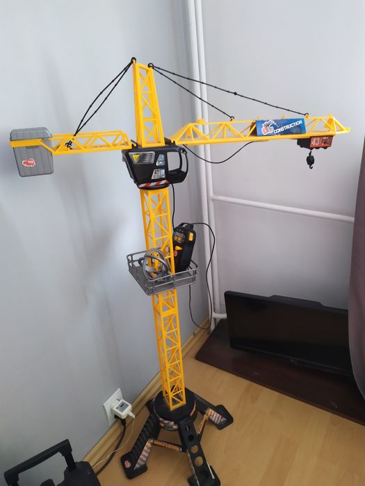 Żuraw dźwig zabawka 120 cm sterowany pilotem używany stan bardzo dobry