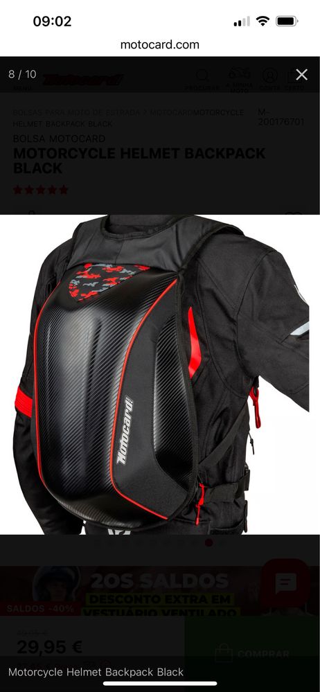 Mochila para capacete