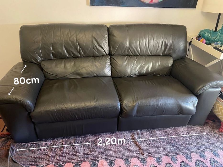 Sofas de pele com descanso automatico