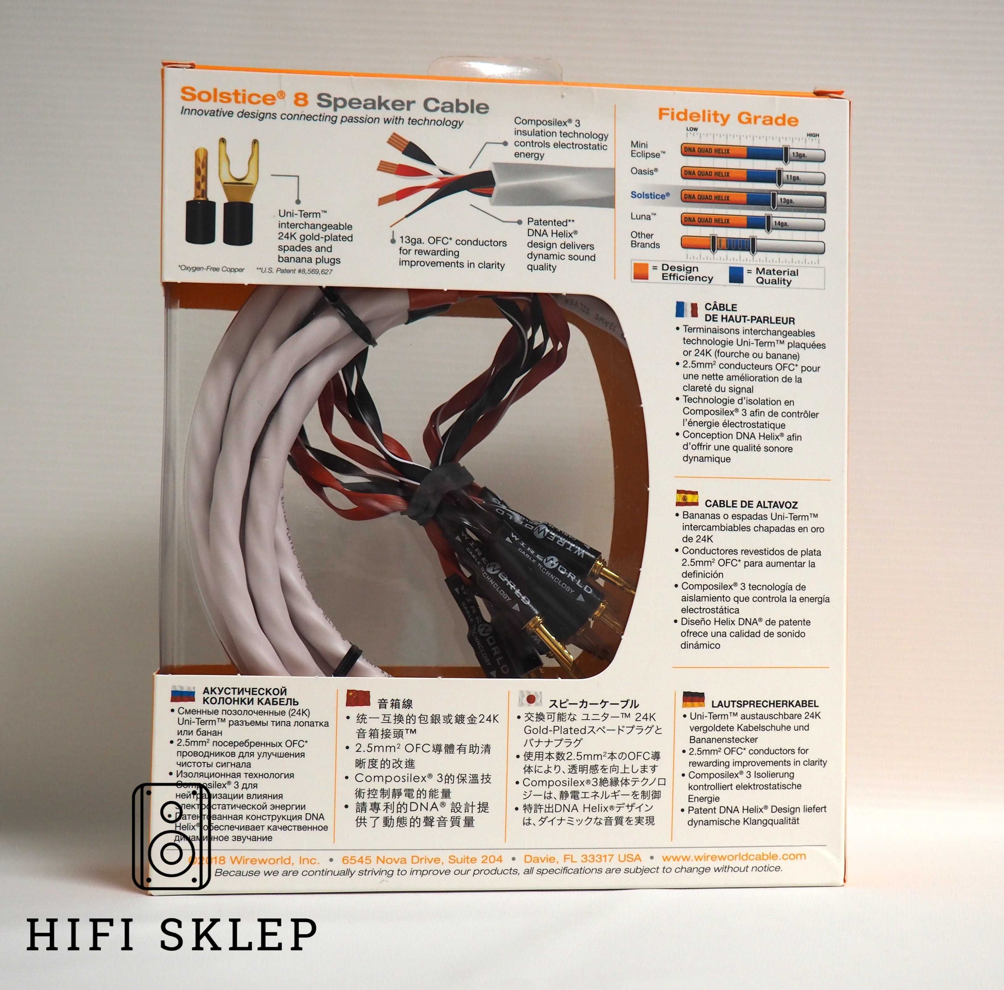 Wireworld Solstice 8/ bi -wire kabel głośnikowy - 2x3m/wyprzedaż !!!
