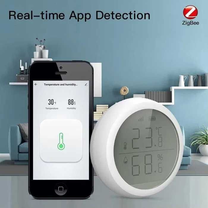 Czujnik temperatury i wilgotnośći LCD ZigBee TUYA SMART LIFE