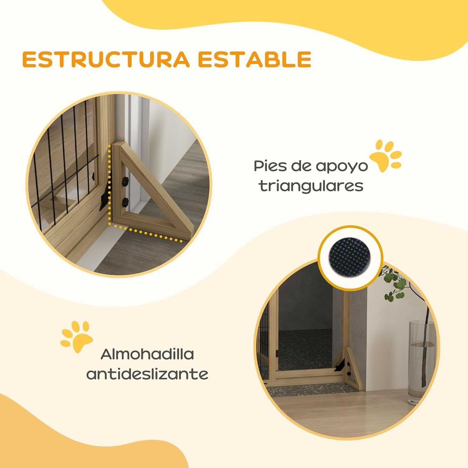 ENVIO GRÁTIS - Barreira Madeira p/ cão com pernas  112-159x44x70cm