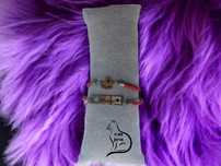 Conj 2 pulseiras vermelho e aço mãe e filha (mother/daughter) - Novas
