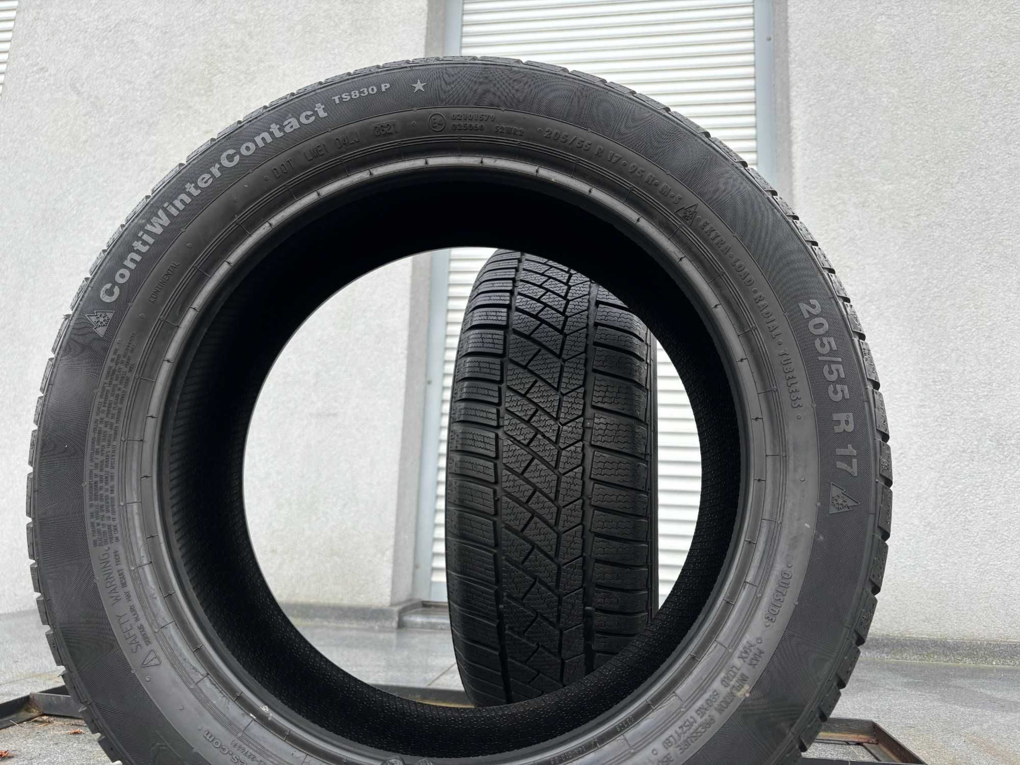 2szt zimowe 205/55R17 Continental 8,3mm 2022r świetny stan! Z4016 gwar