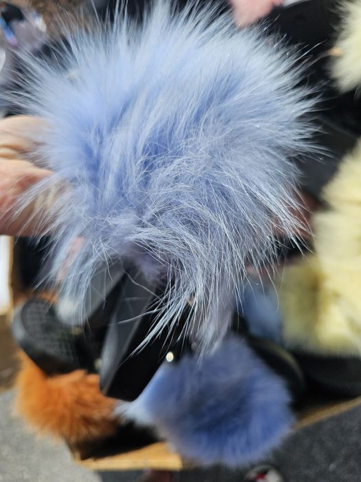 Wyprzedaz z 320zl Klapki futro naturalne jenot norka