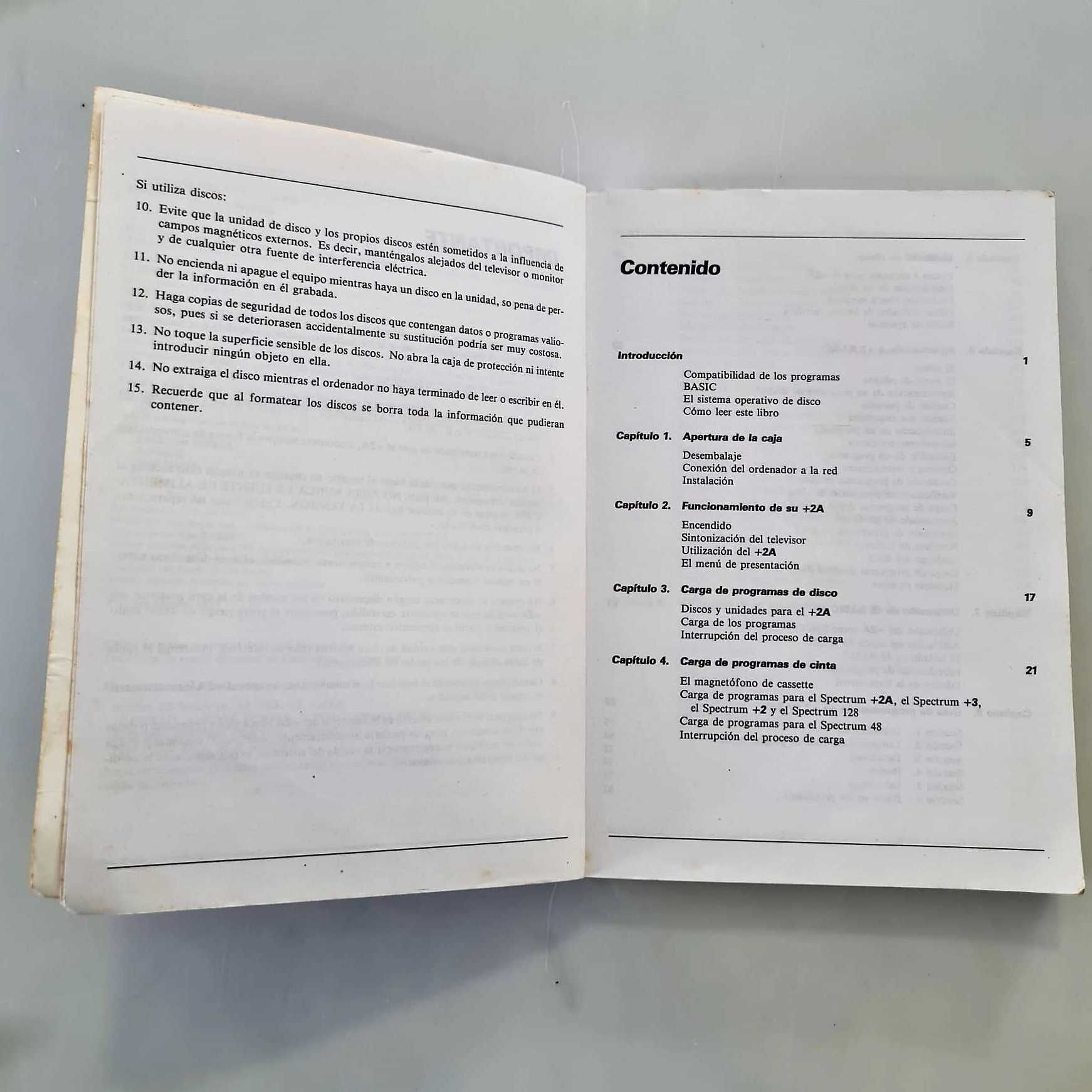 Livro Manual de Instruções ZX Spectrum+2 (Espanhol)