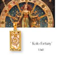 Naszyjnik Tarot "Koło fortuny"