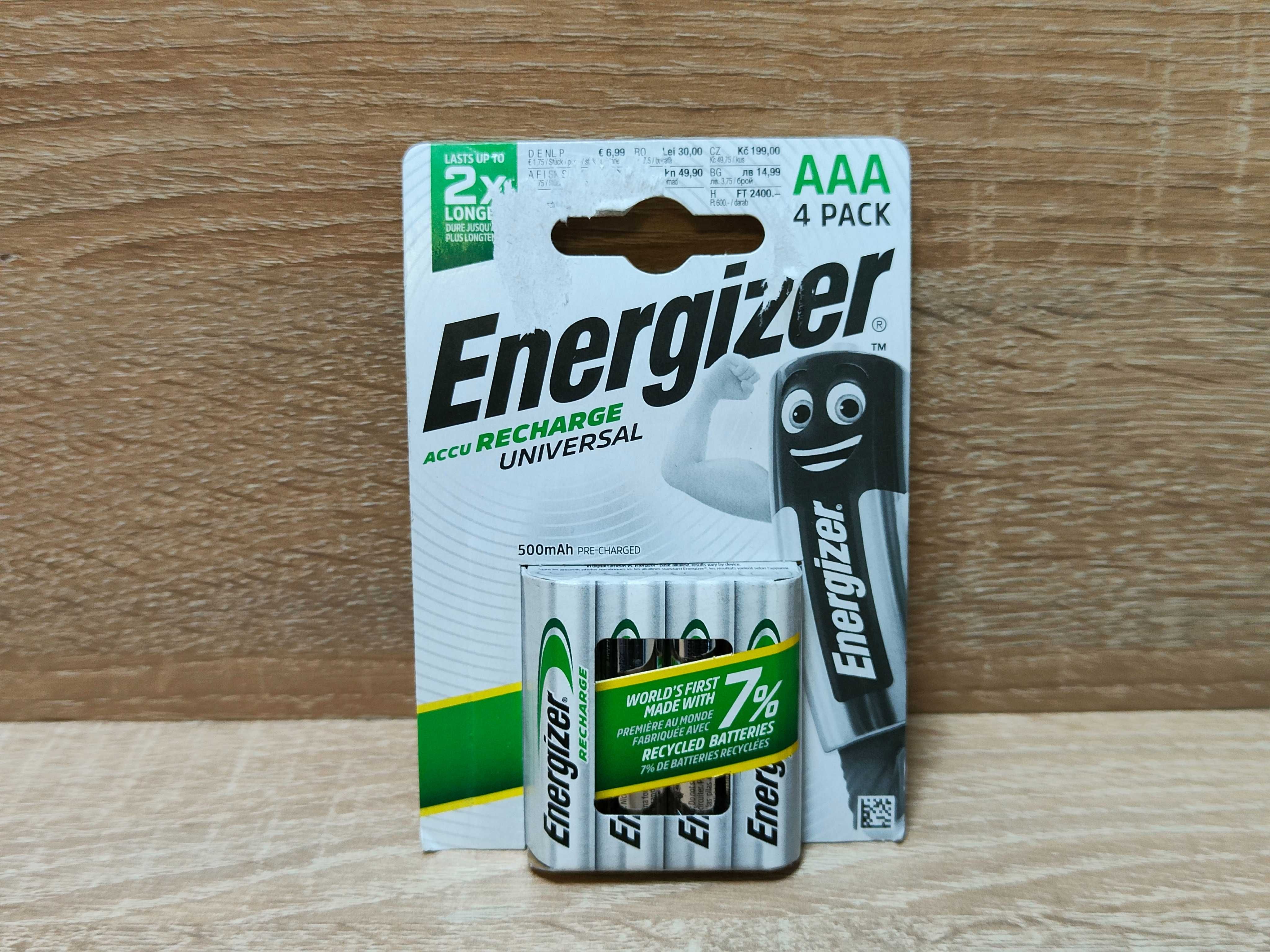 Akumulatorki litowo-jonowe Energizer AAA (R3) 500 mAh 4 szt.