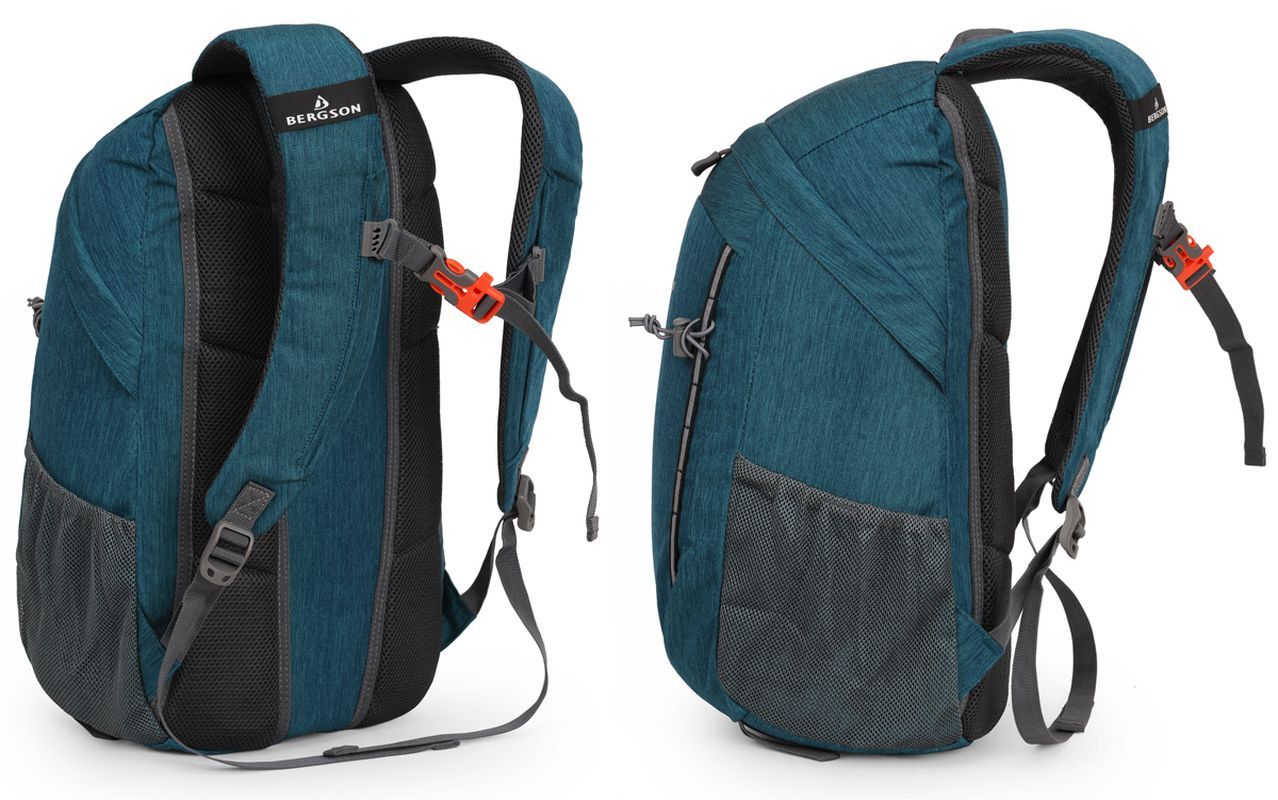 Wygodny Plecak Bergson Vestfold 25l | Lekki Wentylowany | Morski