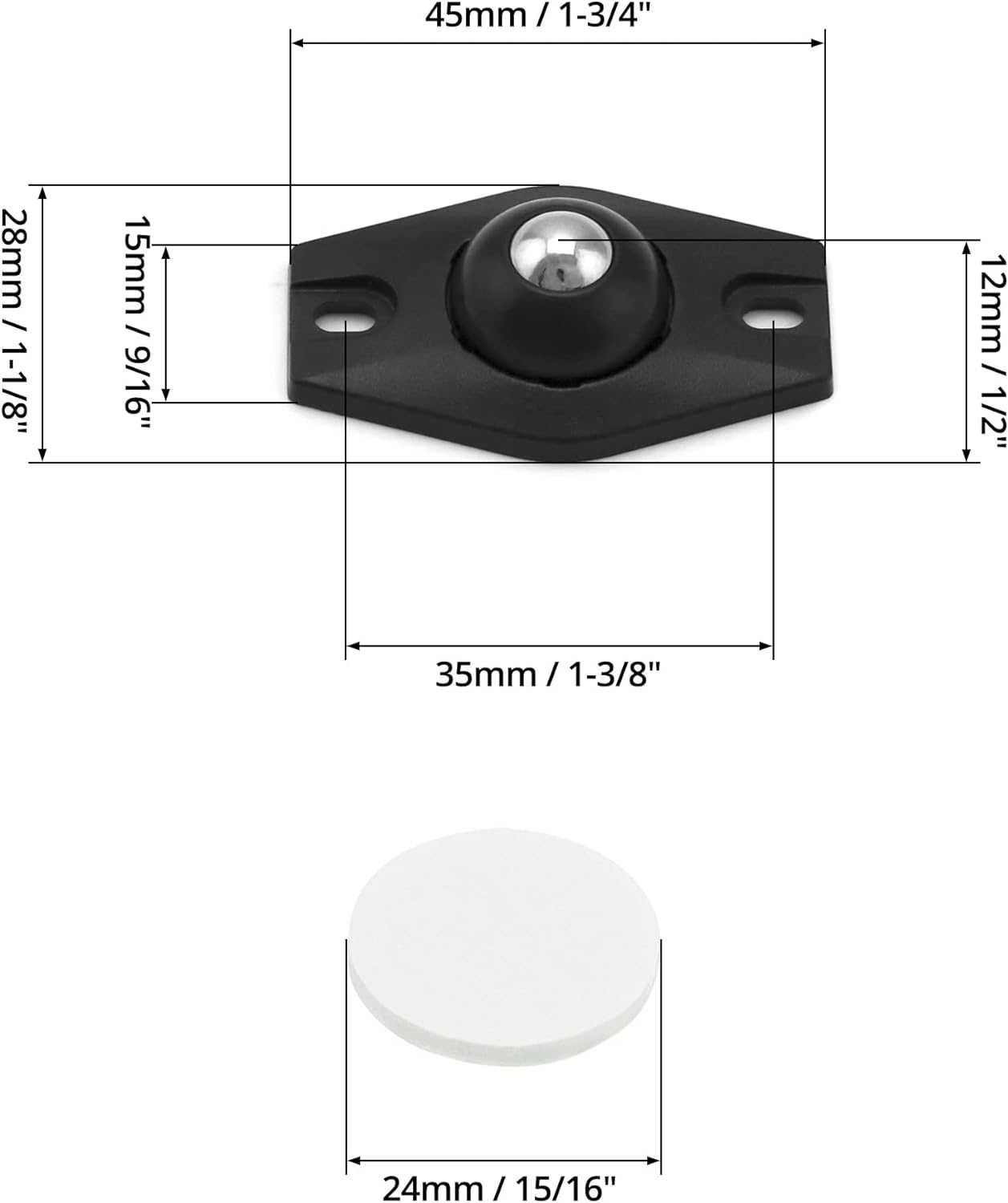 Kółka Samoprzylepne Kółka Mini AGD 8 Szt