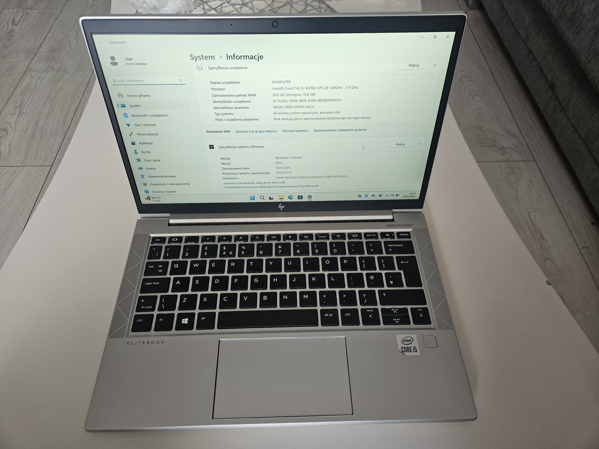 HP EliteBook 830 G7, i5-10210U, 16GB RAM, 256GB SSD, WIN11, Gwarancja