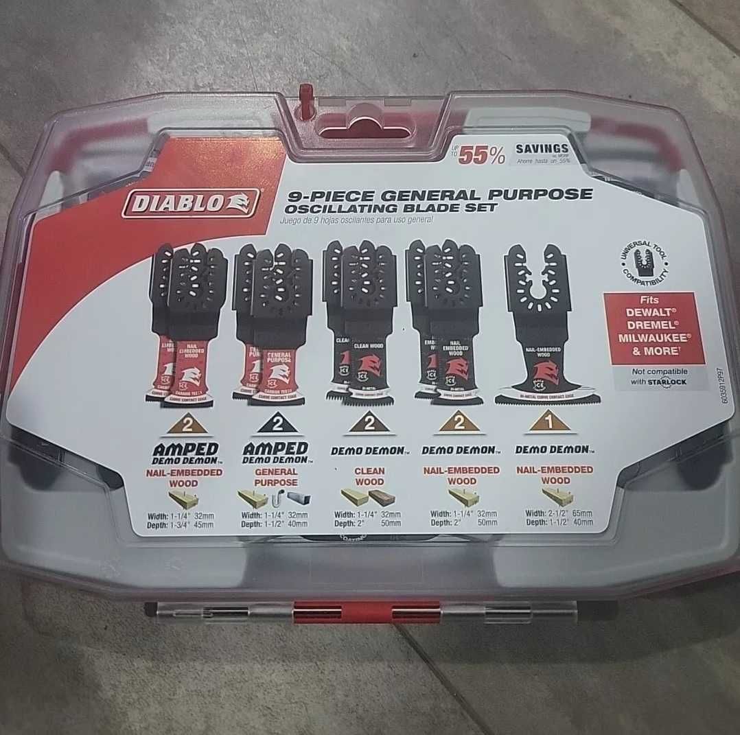 Diablo DOU9S набор лезвий для мультитула Dewalt DCS355 DCS356 DCS354