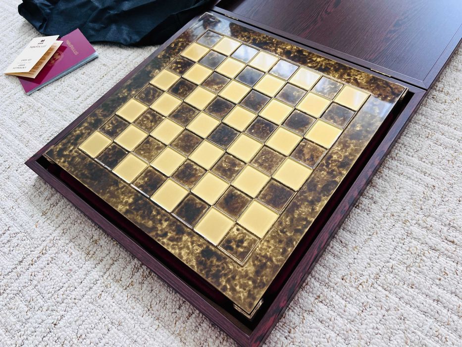 Przepiękny zestaw Szachów Manopoulos Ekskluzywne Szachy z Grecji