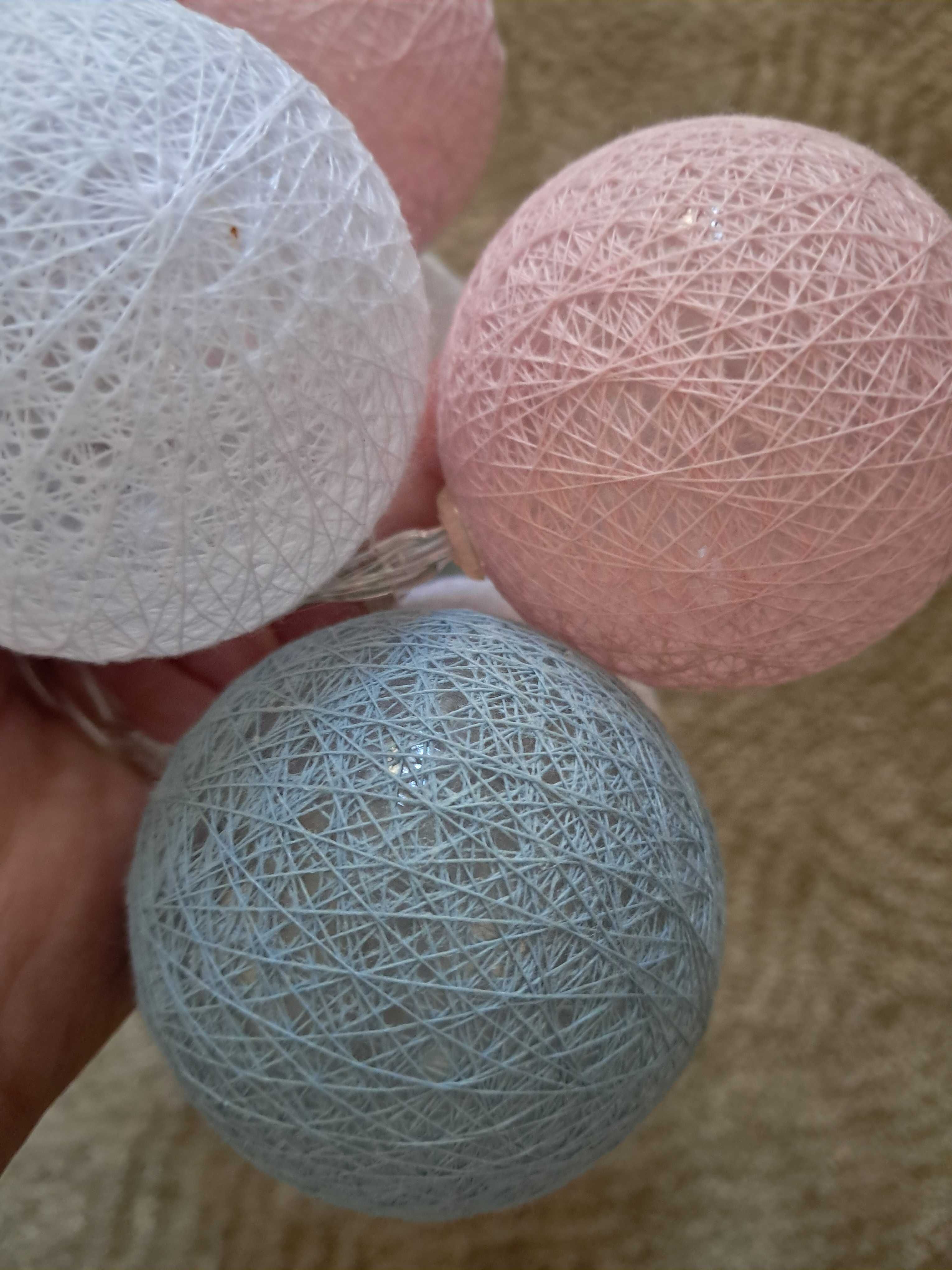 Cotton balls, 10 szt świecące kule lampki firmy Jumi