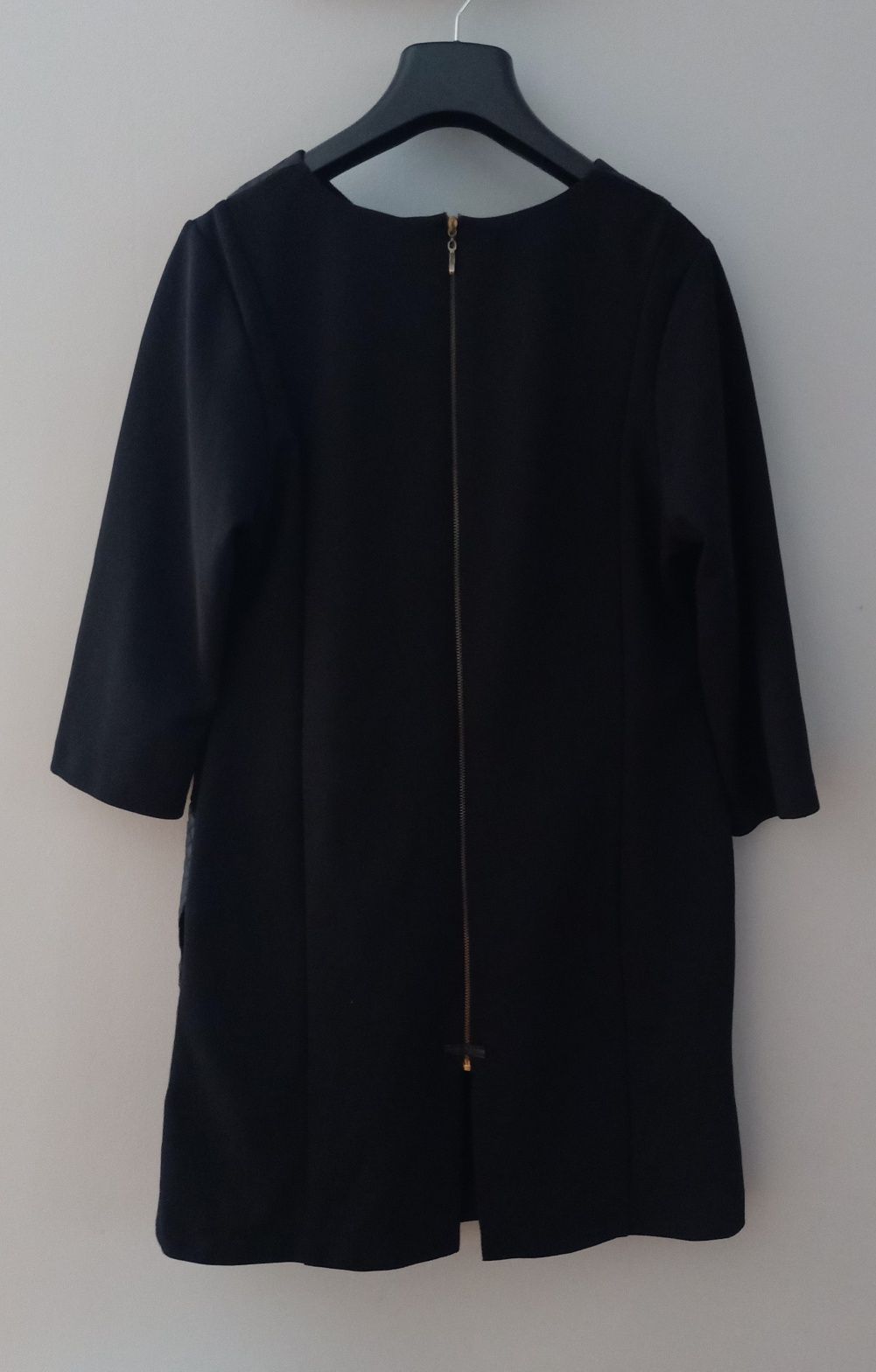 Czarna sukienka z pazurem, Gonto 52, zamek, skóra