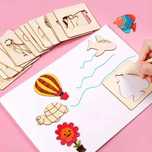 Montessori szablony do rysowania dla dzieci 20szt. nr 001